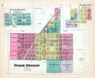 Galesburg, Osage Mission, Earlton, Kansas State Atlas 1887